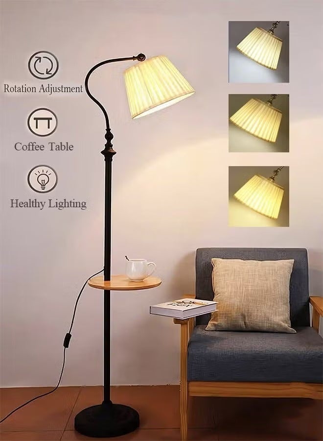 كيلا مصابيح أرضية، مصباح أرضي ثلاثي الألوان لغرفة المعيشة وغرفة النوم بجانب السرير، مصباح طاولة عمودي كلاسيكي لغرفة المعيشة والدراسة في الفندق مع طاولة قهوة باللون الأسود 156 سم، مصباح، ابجوره طويله ارضيه اباجورة اضاه، ابجورة ارضيه، ابجورة ارضية، مصابيح ارضيه، مصابيح، ابجورات ارضيه - Image 3