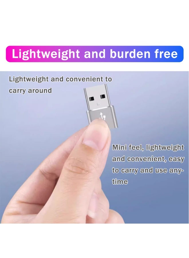 محول USB - مجموعة 3 قطع: 2 قطع من Type-C إلى USB 3.0 (أسود + فضي) + 1 قطعة من USB-A إلى Type-C (أسود)، محول OTG عالي السرعة متوافق مع MacBook وiPad وGalaxy والمزيد - Image 4