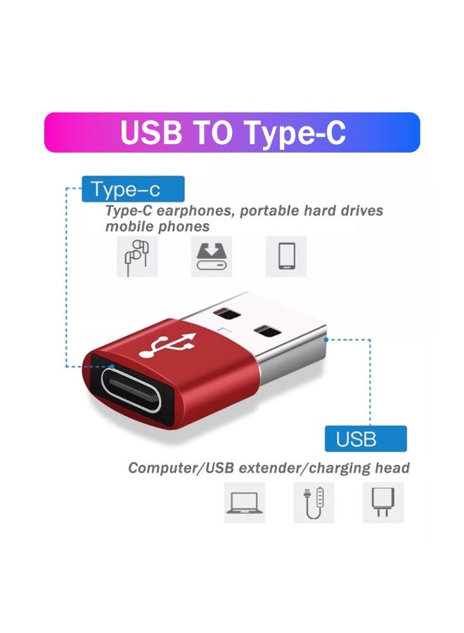 محول USB - مجموعة 3 قطع: 2 قطع من Type-C إلى USB 3.0 (أسود + فضي) + 1 قطعة من USB-A إلى Type-C (أسود)، محول OTG عالي السرعة متوافق مع MacBook وiPad وGalaxy والمزيد - Image 3