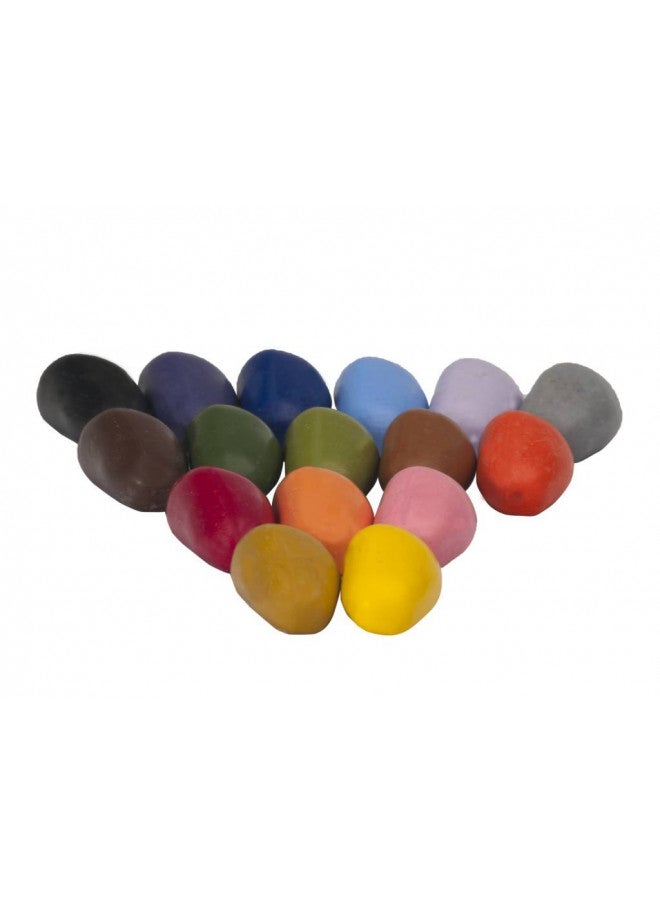 Crayon Rocks, Crayons in a Rock Shape, 16 Count, Tripod Grip Made For Handwriting Development in Kids and Toddlers, Fun & Educational, Creative Activity, Comes in a Muslin Bag - 16 Colors - Image 3