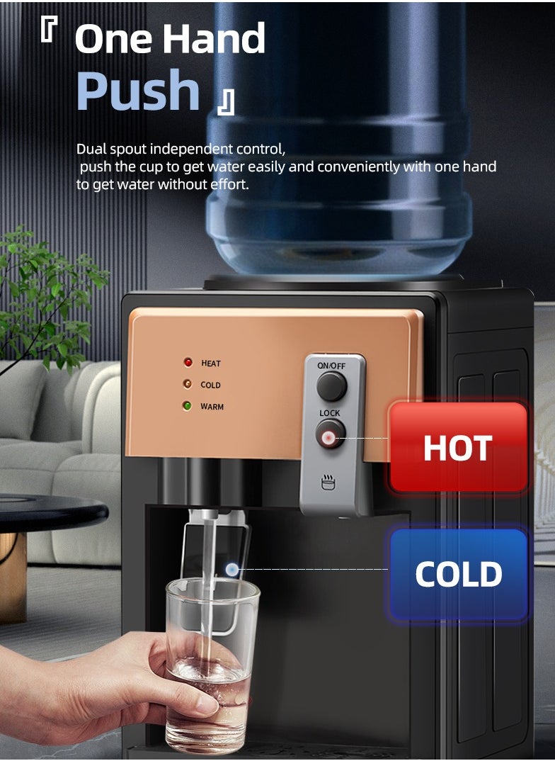 SJMD - Water Cooler Dispenser 3 Temperature Settings Top Loading Water Cooler Dispenser for Home Office School - Image 1