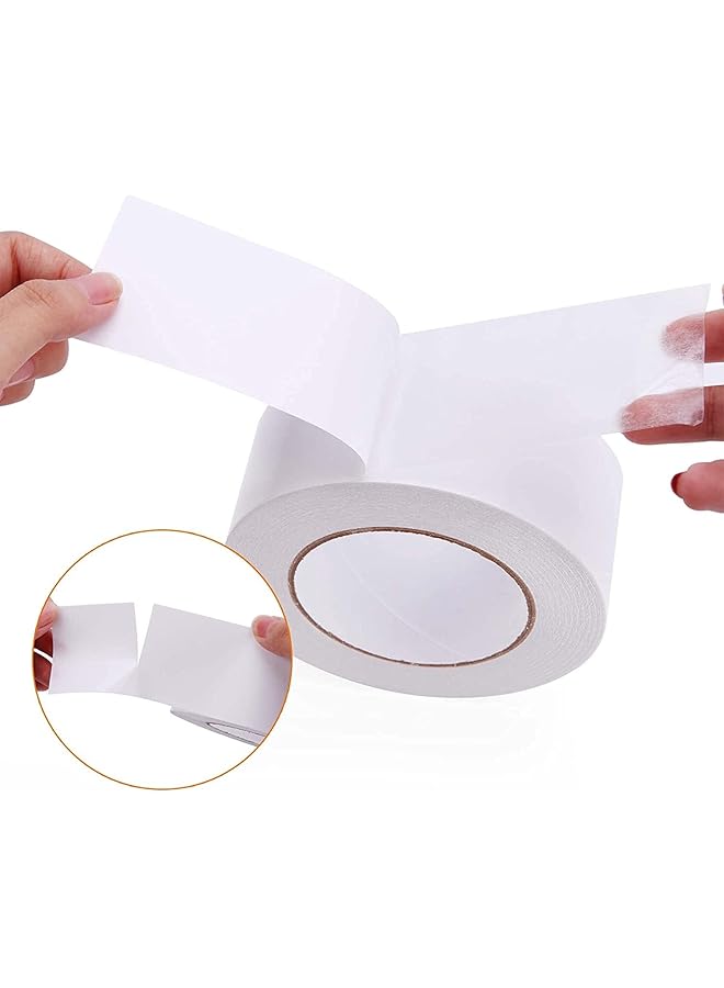 مارك شريط لاصق مزدوج الجوانب 5 سم × 18.3 متر، شريط لاصق للحرف اليدوية والتصوير الفوتوغرافي وصنع البطاقات وتغليف الهدايا وأدوات القرطاسية المدرسية - Image 3