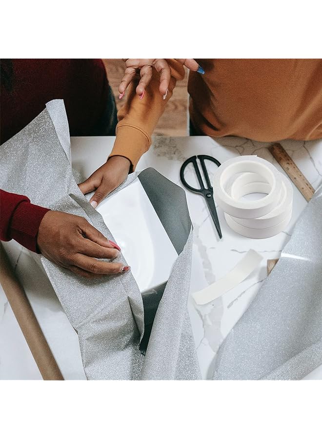 مارك شريط لاصق مزدوج الجوانب 5 سم × 18.3 متر، شريط لاصق للحرف اليدوية والتصوير الفوتوغرافي وصنع البطاقات وتغليف الهدايا وأدوات القرطاسية المدرسية - Image 4