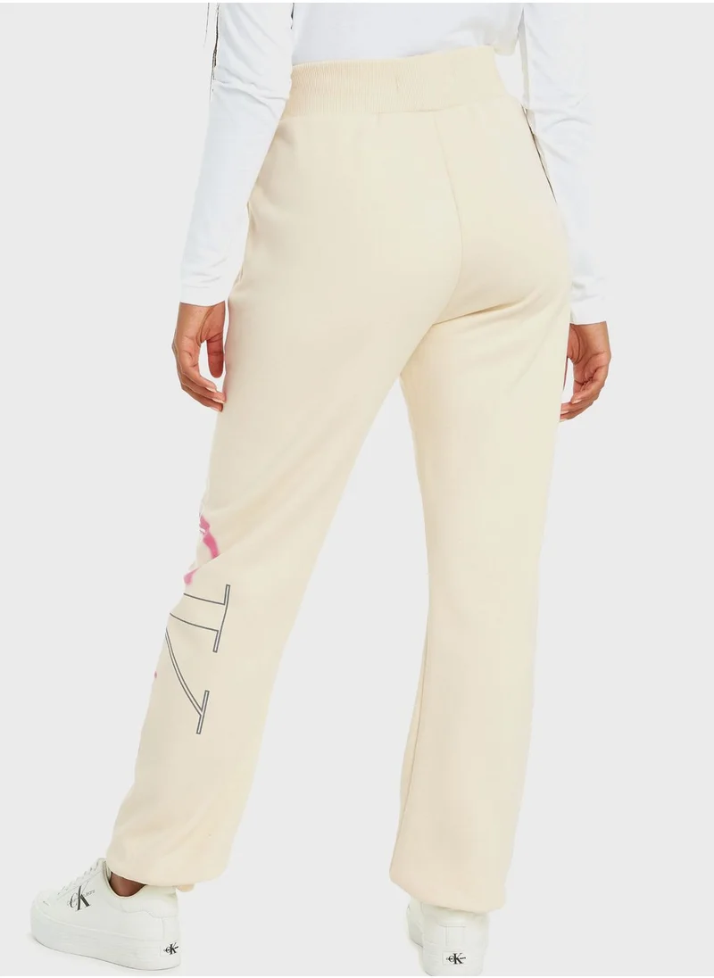 Calvin Klein Jeans Bold Monologo Cuffed Pants