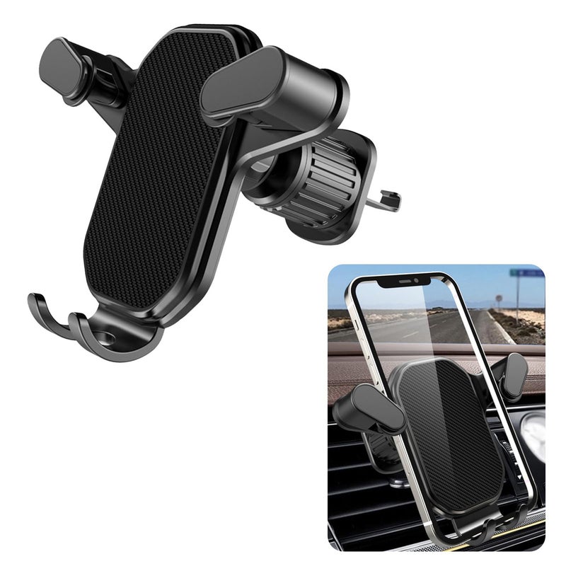 Universal Car Phone Mount, 360 Degree Rotatable Air Vent Phone Holder Stable Support, Stable air outlet embedded hands-free stand，Black - Image 5