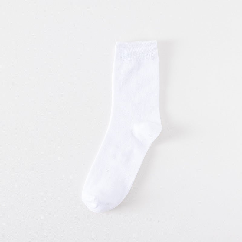 Socks mens large size 43-50 size mid-calf length socks autumn and winter sweat-absorbent breathable black cotton socks mens stockings cross-border supply Light gray  - Image 2