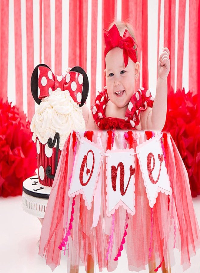 Felix Happy Valentine's Day Highchair Banner 1st Birthday Girl - Valentine's Day Highchair Banner 1st Birthday Girl,happy 1st Birthday High Chair Banner,red and pink High Chair,happy First Birthday - Image 3