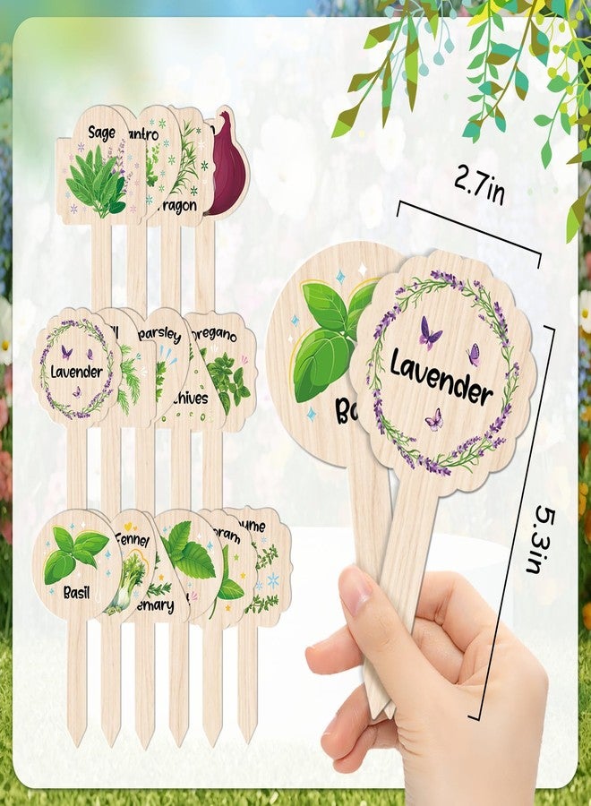 JUYRLE Plant Label Signs- 15PACK Herb Garden Markers, Plant Labels for Outdoor Garden Waterproof, Plant Tags with Names, Indoor Patio Tags for Succulent Flowers Greenery Seedling - Image 2
