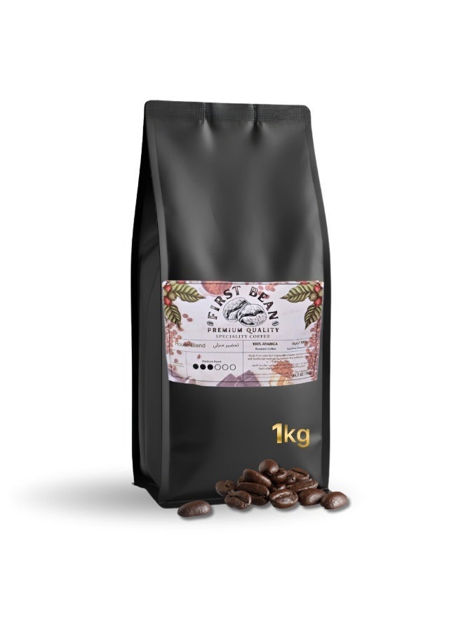 firstbeancoffee First Bean 100% Arabica Coffee Beans 1KG | Medium Roast Espresso Beans | Freshly Roasted | Smooth, Rich & Aromatic - Image 1