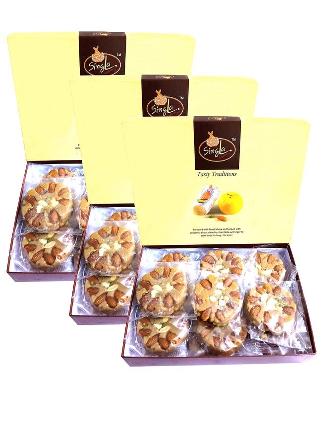 Singla Soan Halwa Sweets Delicious Taste Dry Fruits Sweet Combo (Pack of 3 * 400g, 1.2 Kg) - Image 1