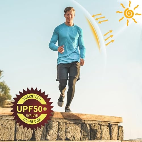 Willit Men's UPF 50+ Sun Protection Hoodie Shirt Long Sleeve SPF Fishing Outdoor UV Shirt Hiking Lightweight Teal L - Image 4