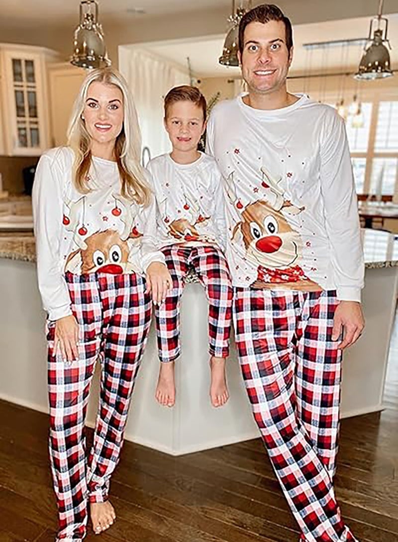 TAPIT Christmas Family Matching Pajamas Classical Nightwear Sleepwear Sets Long Sleeve Pjs for for Adults Kids and Baby Holiday Xmas Sleepwear Set (Baby Unisex) - Image 2