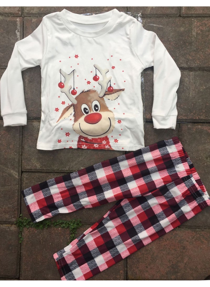 TAPIT Christmas Family Matching Pajamas Classical Nightwear Sleepwear Sets Long Sleeve Pjs for for Adults Kids and Baby Holiday Xmas Sleepwear Set (Baby Unisex) - Image 5