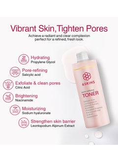 6SKINS Pore Refining Toner – Hydrating Facial Exfoliant with Salicylic Acid (BHA), AHA, Niacinamide & Hyaluronic Acid | Reduces Pores, Wrinkles, Oil & Enhances Glow | 150 ml - 5.07 fl oz  - Image 4