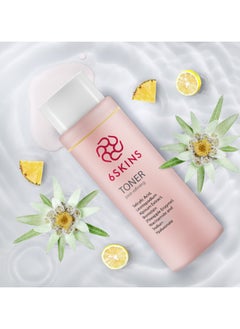 6SKINS Pore Refining Toner – Hydrating Facial Exfoliant with Salicylic Acid (BHA), AHA, Niacinamide & Hyaluronic Acid | Reduces Pores, Wrinkles, Oil & Enhances Glow | 150 ml - 5.07 fl oz  - Image 2