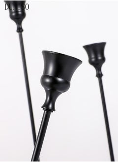 DUNISO Black Candle Holders Set of 3 for Taper Candles Decorative Candlestick With Anti-Slip Base Holders for Wedding, Dinning, Party Fits (Black)  - Image 5