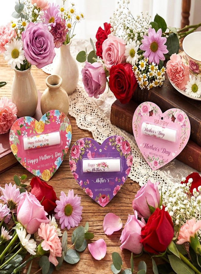 Leelosp 36 Pcs Happy Mothers Day Gifts Lip Balm Bulk Church Party Favors Lipstick Flower Christian Thank You Appreciation Lip Balms Gifts for Mom Grandmother Birthday Church Party Supplies - Image 3