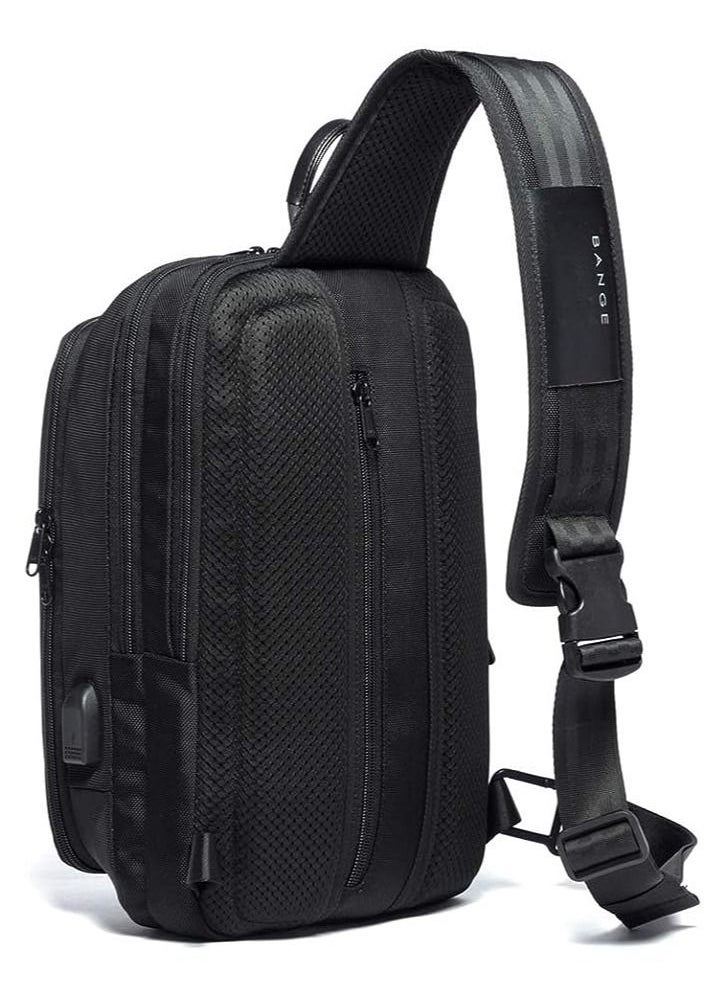 BANGE - Sling Backpack Sling Bag Crossbody Backpack Shoulder Casual Daypack Rucksack for Men - Image 1
