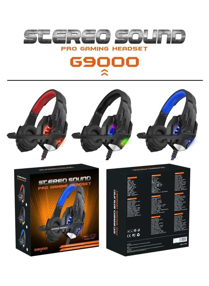 general Kotion Each G9000 Gaming Headset with Mic & LED Light – Stereo Bass Noise Cancelling Over-Ear Headphones for PC, PS4, Xbox One, Mobile & Laptop, Black - Image 4