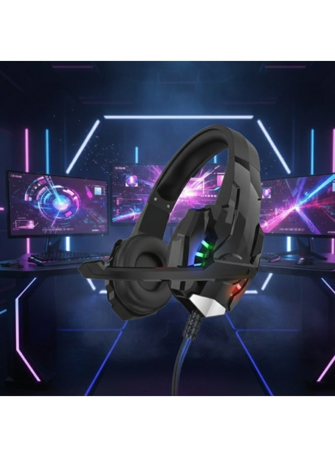 general Kotion Each G9000 Gaming Headset with Mic & LED Light – Stereo Bass Noise Cancelling Over-Ear Headphones for PC, PS4, Xbox One, Mobile & Laptop, Black - Image 1