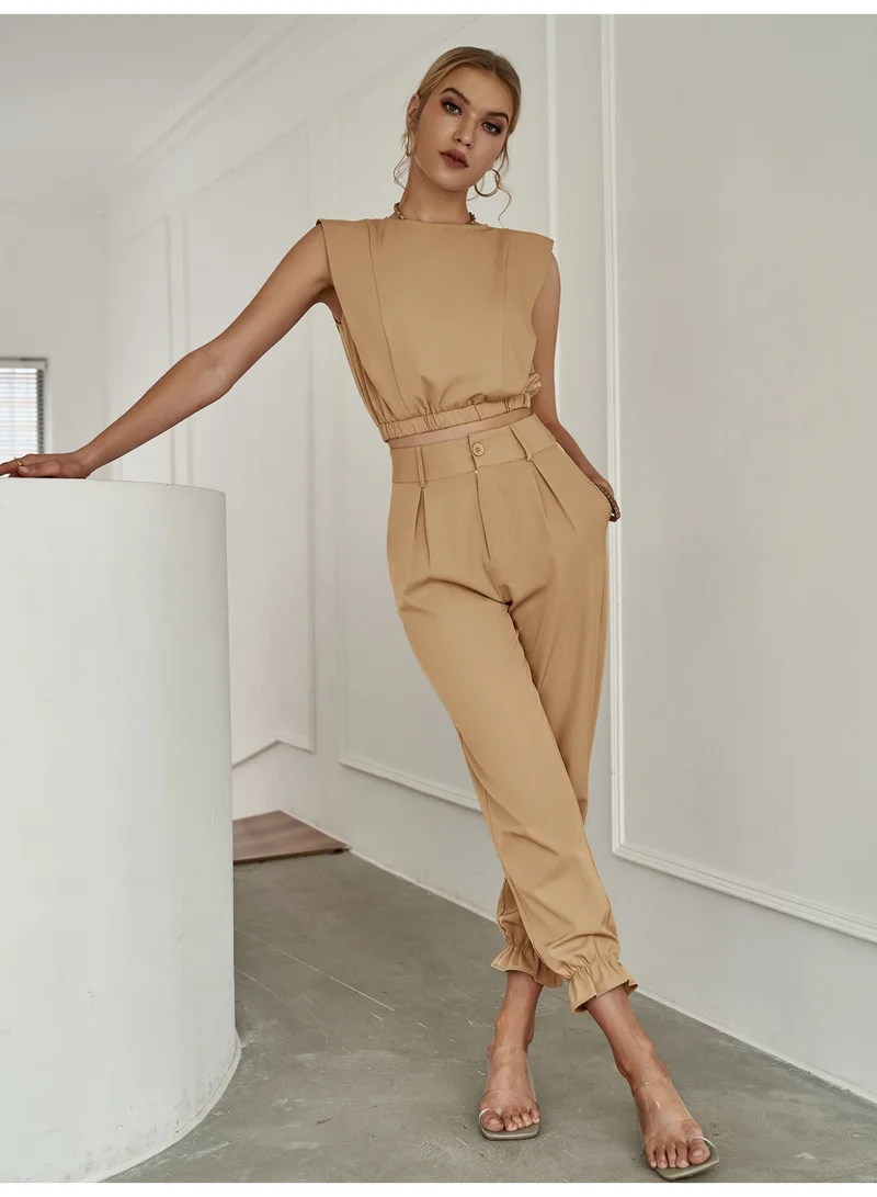 SIMPLEE Women's 2-Piece Outfit Set - Matching Top & Pants for Stylish Look