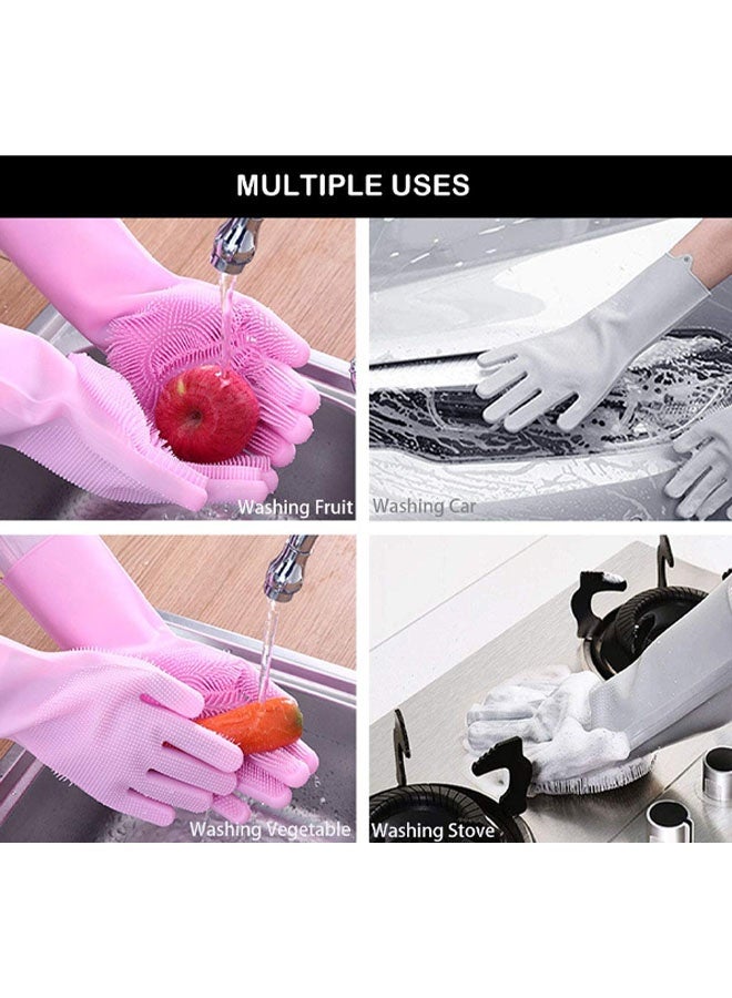 2PCS Pet Grooming Gloves - Soft and Durable Silicone Scrubber for Bathing, Hair Removal for Dogs, Cats, Horses - Image 3