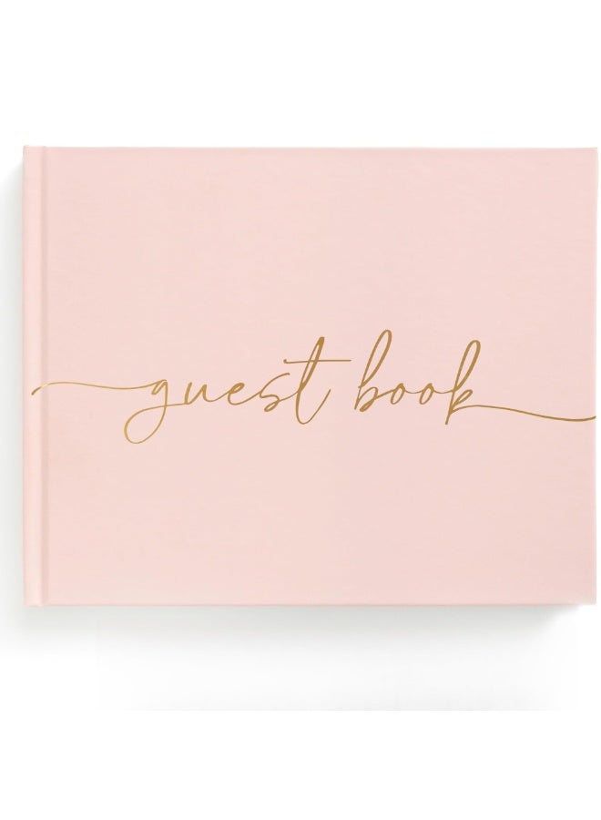 عام دفتر ضيوف الزفاف من ذا وايت شوب - دفتر ضيوف أنيق لحفلات الزفاف والاستقبال، دفتر ضيوف بولارويد لحفلات الزفاف والمناسبات الخاصة - 100 صفحة مسطرة لتسجيل الحضور والتقاط الصور (وردي) - Image 1