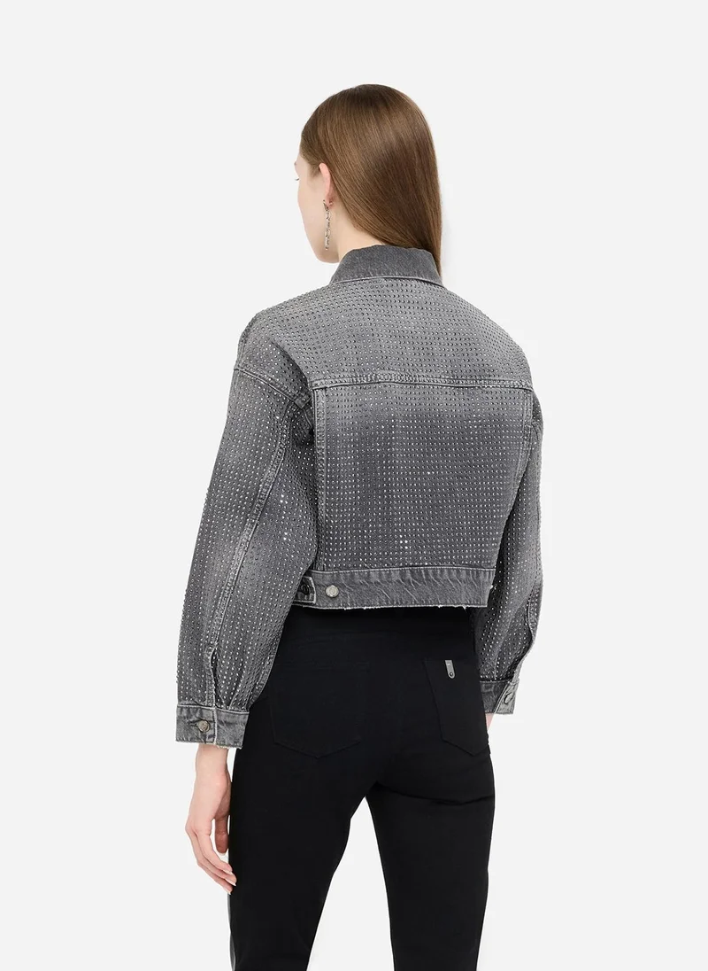 Liu Jo Denim Jacket with Rhinestones