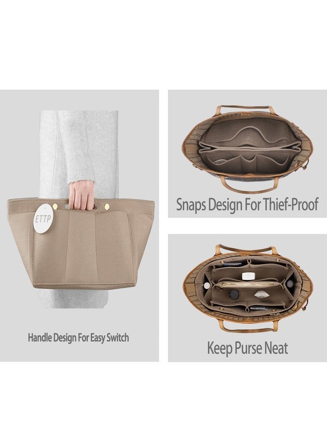 ETTP Purse Organizer Insert For Handbags, Tote Bag Organizer Insert Compatible with Neverful gracefull onthego and more (Beige, XX-Large) - Image 4