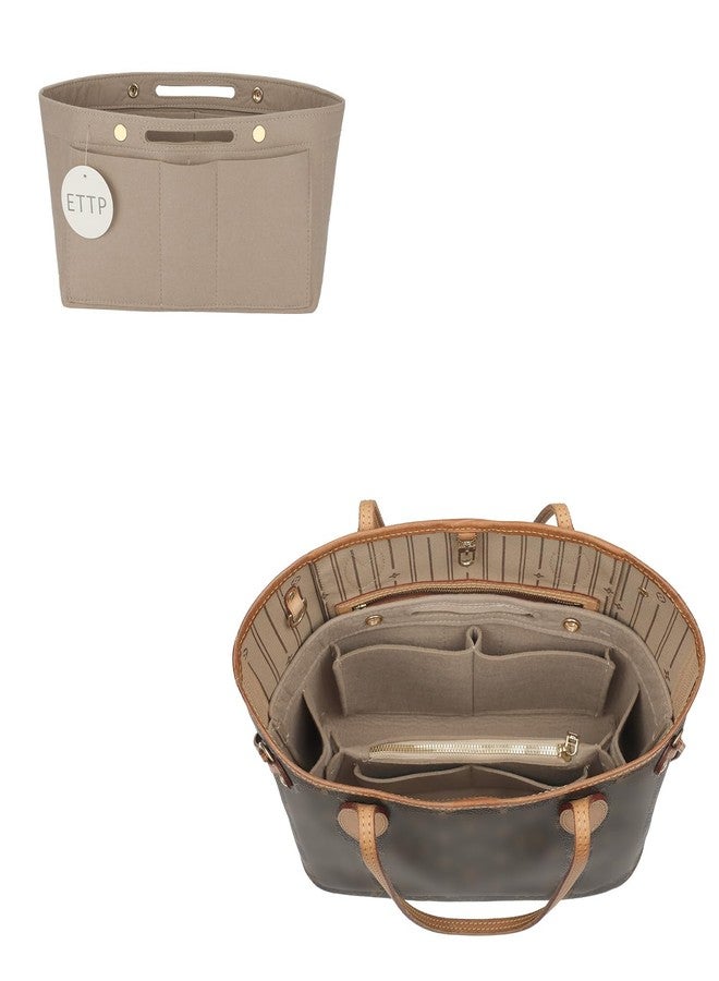 ETTP Purse Organizer Insert For Handbags, Tote Bag Organizer Insert Compatible with Neverful gracefull onthego and more (Beige, XX-Large) - Image 1