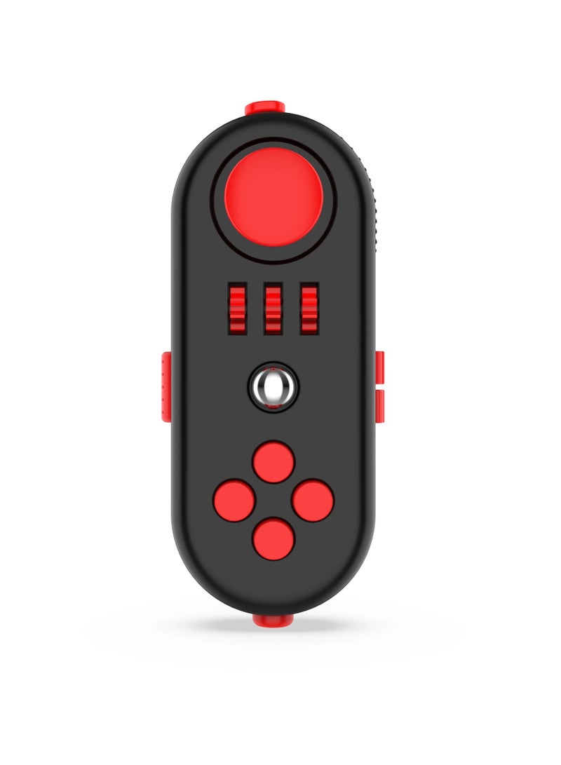 ارواق لعبة فيدجيت الحسية، لعبة نرد محمولة لتخفيف التوتر، لعبة متعددة الوظائف للتحكم في زر التململ، لعبة نرد تخفيف الضغط ضد الإجهاد للبالغين والأطفال، (أسود وأحمر، عبوة من قطعتين) - Image 1