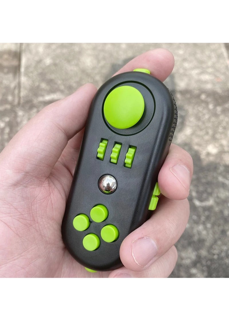 ارواق لعبة فيدجيت الحسية، لعبة نرد محمولة لتخفيف التوتر، لعبة متعددة الوظائف للتحكم في زر التململ، لعبة نرد تخفيف الضغط ضد الإجهاد للبالغين والأطفال، (أسود وأحمر، عبوة من قطعتين) - Image 3