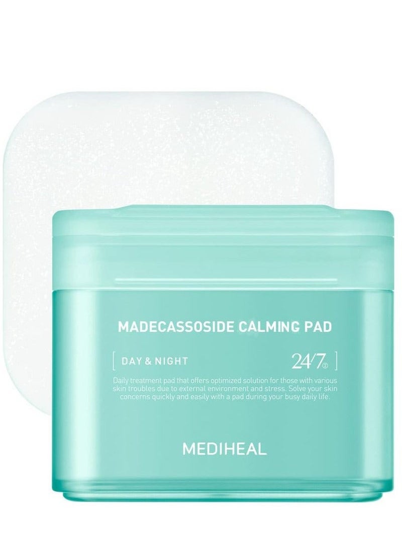 Mediheal Madecassoside Calming Pad | Square Cotton Facial Toner Pads With Centella Asiatica & Madecassoside | Anti Blemish Face Pads To Improve Uneven Skin Tone | 100 Pads - Image 1