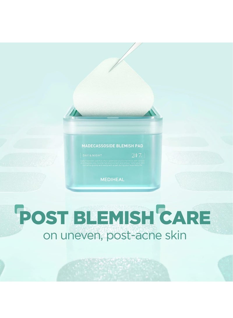 Mediheal Madecassoside Calming Pad | Square Cotton Facial Toner Pads With Centella Asiatica & Madecassoside | Anti Blemish Face Pads To Improve Uneven Skin Tone | 100 Pads - Image 2