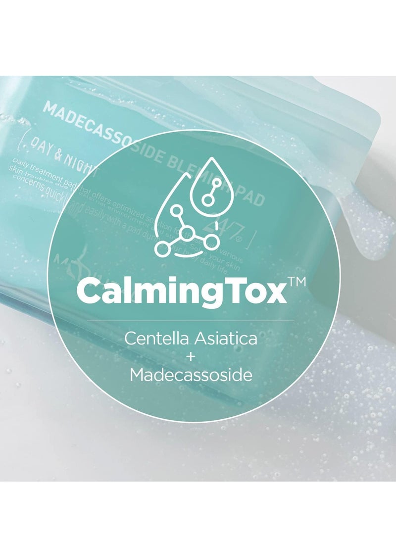 Mediheal Madecassoside Calming Pad | Square Cotton Facial Toner Pads With Centella Asiatica & Madecassoside | Anti Blemish Face Pads To Improve Uneven Skin Tone | 100 Pads - Image 3
