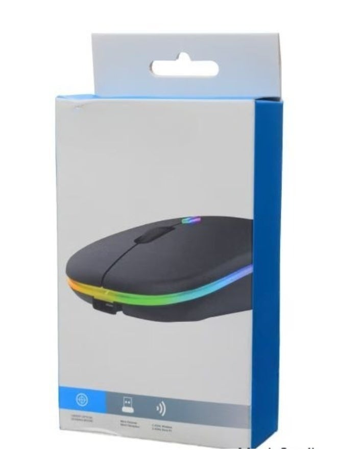 Wireless Optical Mouse W10, 2.4GHz USB Receiver, Plug and Play, Comfortable Ergonomic Design for Laptop and Desktop, Stable Connection - Image 1