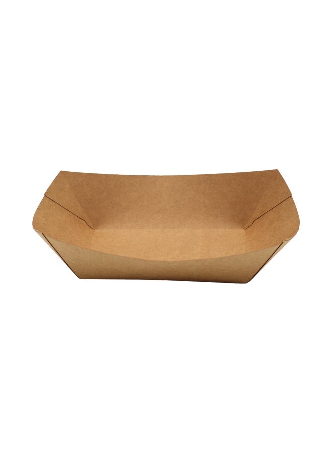 IDEAL PACK Kraft Paper Boat Trays 15 PCS Disposable Food Serving Boats Small Medium Sizes Eco Friendly Grease Resistant for Snacks Fries Nachos and Street Food - Image 3
