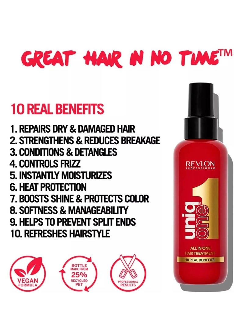 Revlon Uniq One Leave-In Hair Treatment يونيك ون ليف إن - ريفلون علاج الشعر 150مل، 10 فوائد متعددة في منتج واحد - pzsku/ZC53E19BC046268A53DBAZ/45/_/1724646920/5420a9a0-f7cf-4341-bfad-41f40ec0d2d1