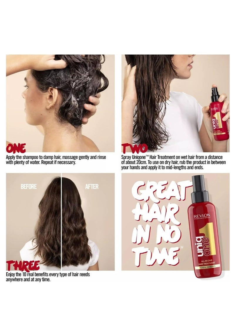 Revlon Uniq One Leave-In Hair Treatment يونيك ون ليف إن - ريفلون علاج الشعر 150مل، 10 فوائد متعددة في منتج واحد - pzsku/ZC53E19BC046268A53DBAZ/45/_/1724646940/41d4236e-b3f0-433d-b02f-423c43c63757