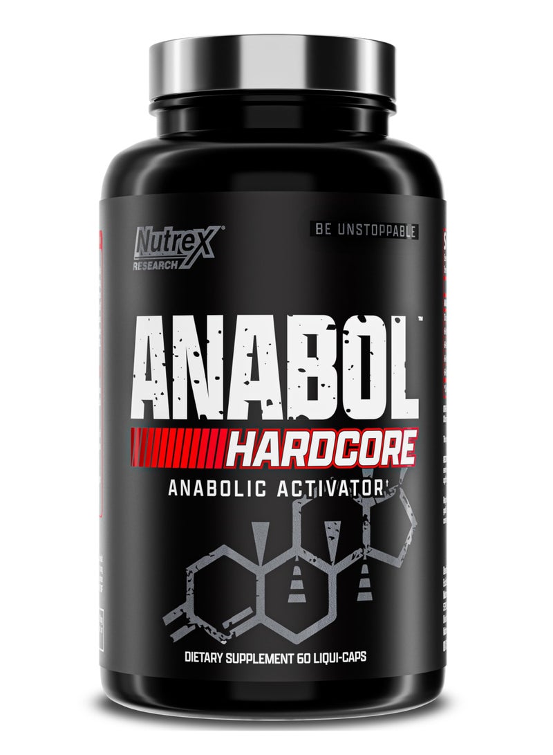 Nutrex Research Nutrex Anabol Hardcore 60 Capsules - Muscle Growth Supplement for Bodybuilding - Supports Lean Mass Gains, Strength & Recovery - With Anabolic Activators - Image 1