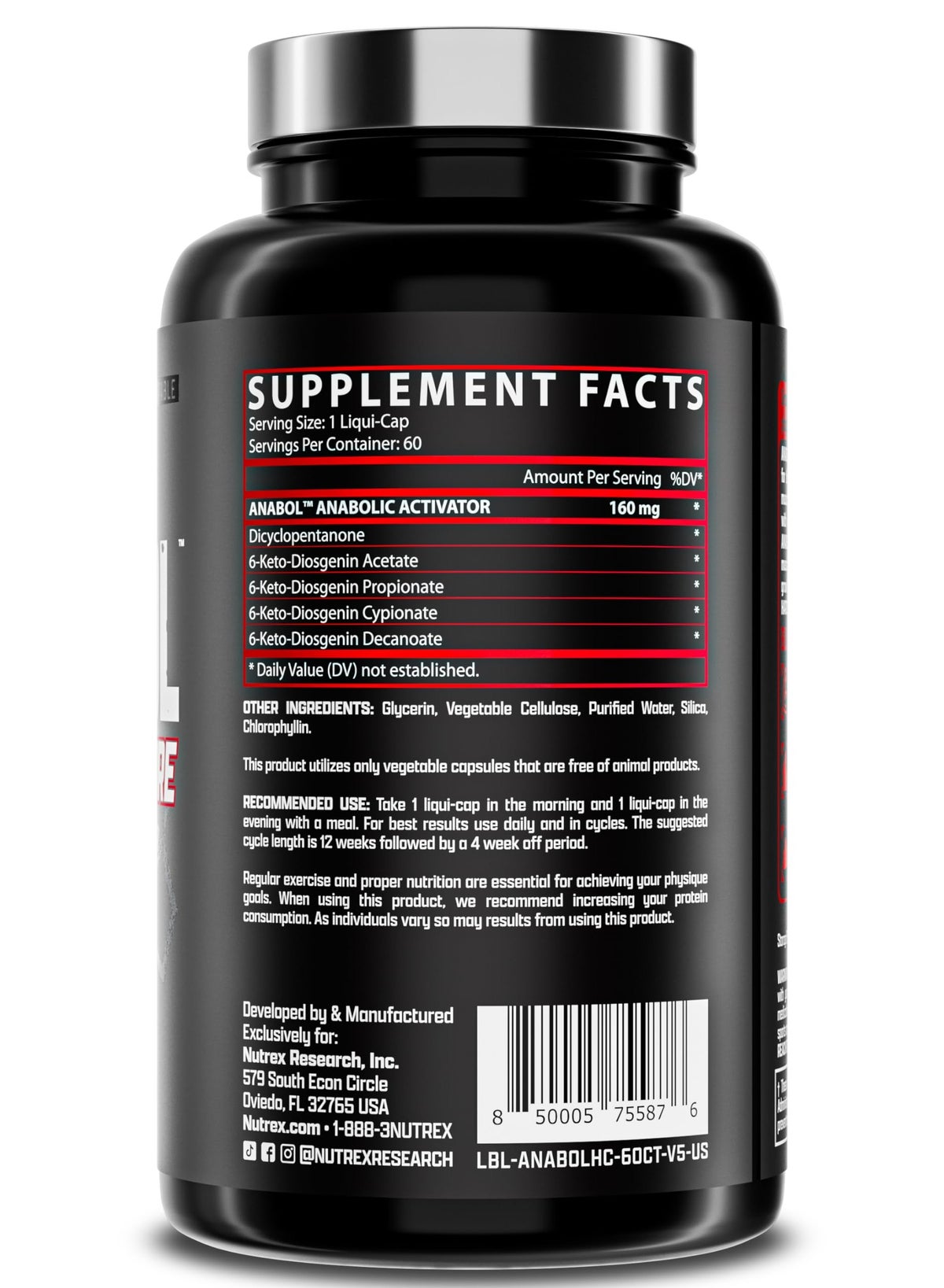 Nutrex Research Anabol Hardcore Anabolic Activator Capsules 60'S