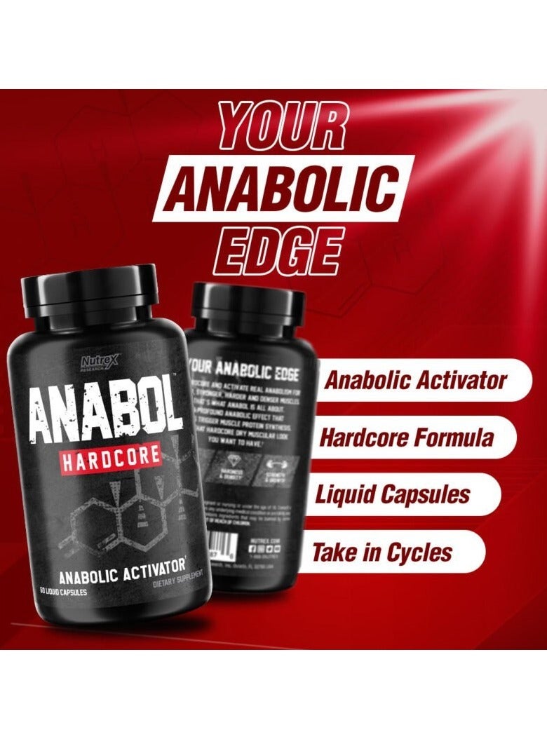 Nutrex Research Nutrex Anabol Hardcore 60 Capsules - Muscle Growth Supplement for Bodybuilding - Supports Lean Mass Gains, Strength & Recovery - With Anabolic Activators - Image 3