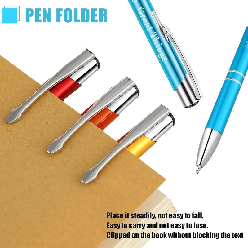 كلاراكو قلم حبر جاف من كلاركو، هدايا تقدير للموظفين، قلم مسيحي مُلهم، قلم معدني مُحفز لعيد الميلاد، قلم معدني مُزين بآيات من الكتاب المقدس، قلم معدني مُحفز لعيد الميلاد، قلم معدني مُخصص للنساء والرجال والمديرين، حبر أسود (10 قطع) - Image 4