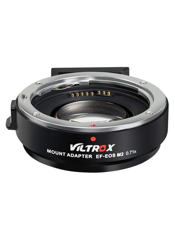 فيلتروكس VILTROX EF-EOS M2 محول عدسة التركيز التلقائي 0.71x معزز سرعة مخفض لعدسة Canon EF Mount إلى Canon EF-M Mount Mirrorless Camera EOS M M2 M3 M5 M6 M10 M50 M100  - Image 4