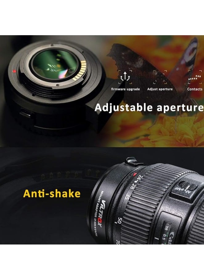 فيلتروكس VILTROX EF-EOS M2 محول عدسة التركيز التلقائي 0.71x معزز سرعة مخفض لعدسة Canon EF Mount إلى Canon EF-M Mount Mirrorless Camera EOS M M2 M3 M5 M6 M10 M50 M100  - Image 5