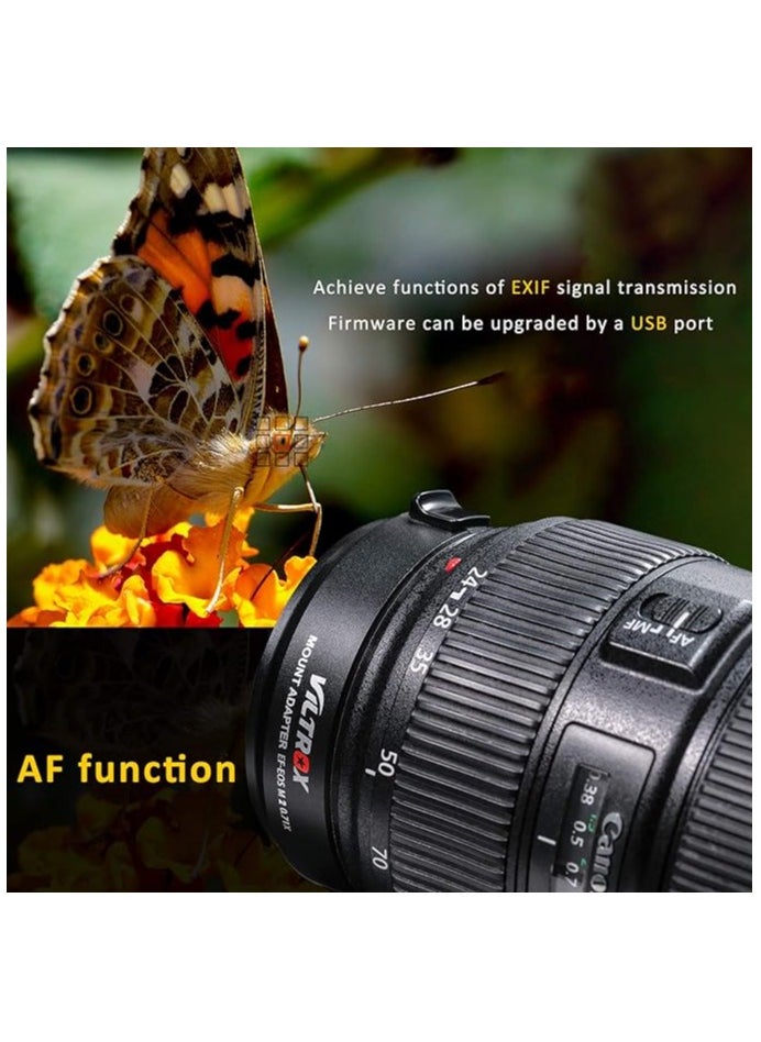 فيلتروكس VILTROX EF-EOS M2 محول عدسة التركيز التلقائي 0.71x معزز سرعة مخفض لعدسة Canon EF Mount إلى Canon EF-M Mount Mirrorless Camera EOS M M2 M3 M5 M6 M10 M50 M100  - Image 2