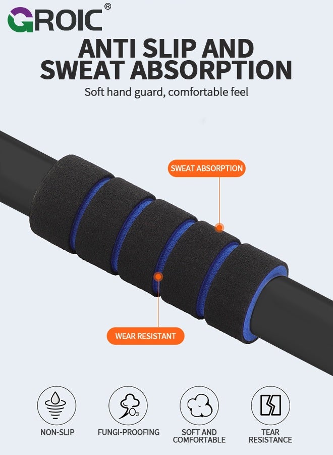 GROIC Pull Up Bar, Strength Training Pullup Bar with Assistant Hook, 82-130cm Adjustable Multi-Functional Chin Up Bar with Width Locking Mechanism, Doorway Pull Up Bar for Home Gym, Home Fitness Equipment - Image 2