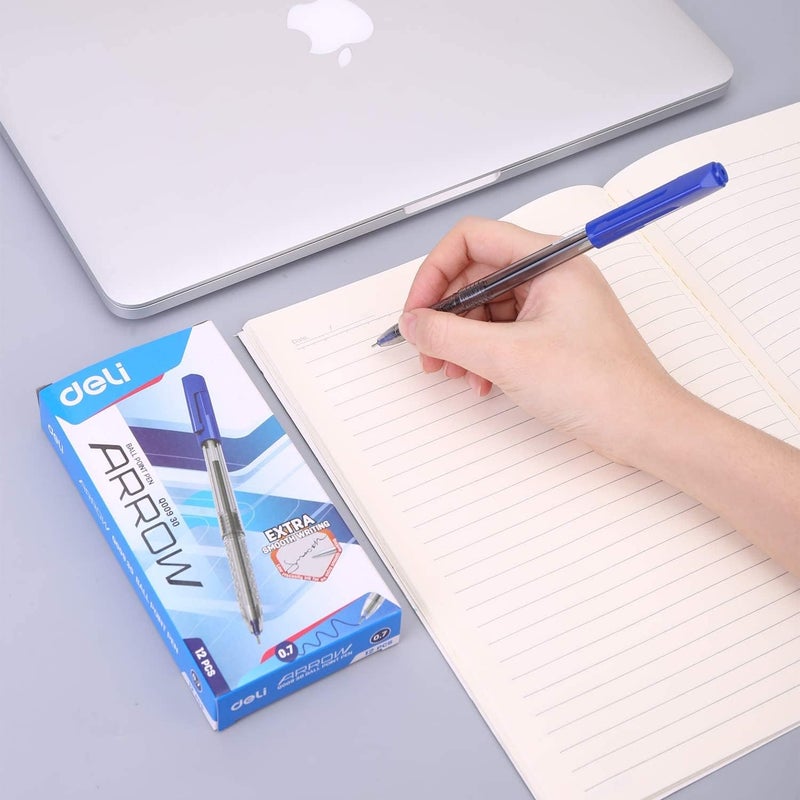 Deli Arrow 0.7Mm Mini Tip Ball Point Pen, Blue - Image 3
