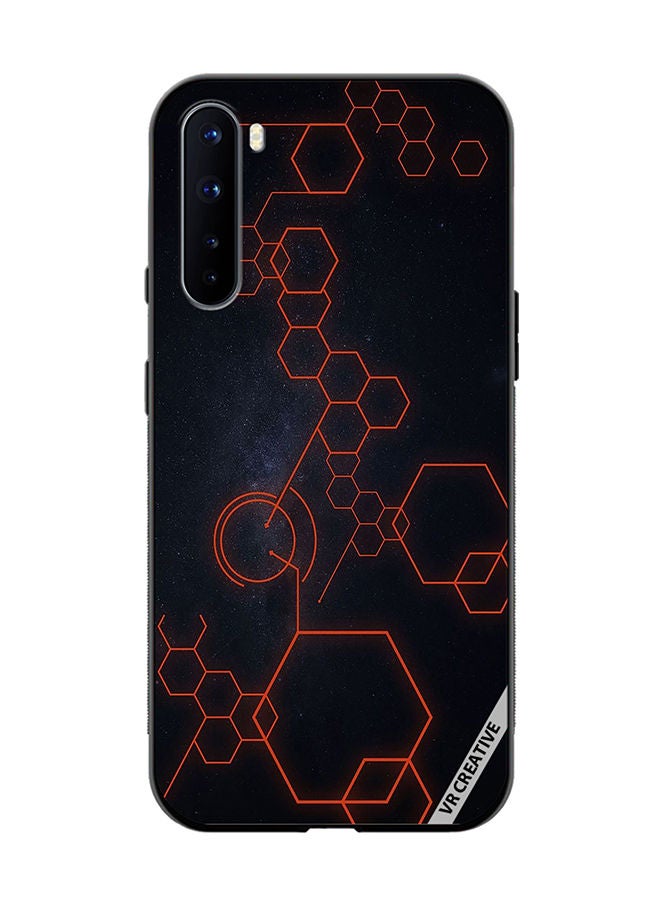 VR CREATIVE Protective Case Cover For OnePlus Nord Abstract Hexagon Design Multicolour - Image 1