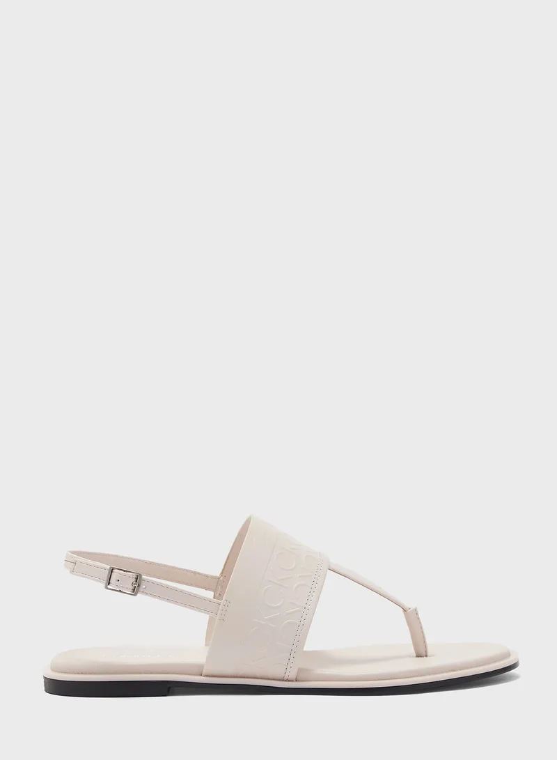 CALVIN KLEIN Almond Flat Sandals